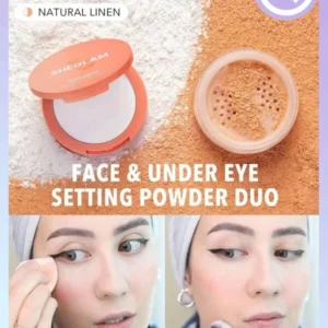 ثنائي بودرة تثبيت الوجه وتحت العين الشفافة[Natural Linen]
