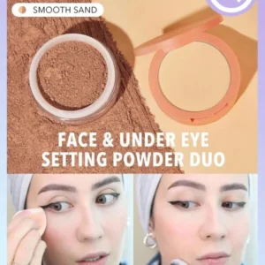 ثنائي بودرة تثبيت الوجه وتحت العين الشفافة[Smooth Sand]